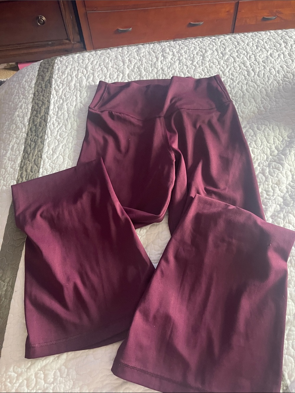 PINK Victoria's Secret Boot Cut Yoga Pants in Deep Burgundy
